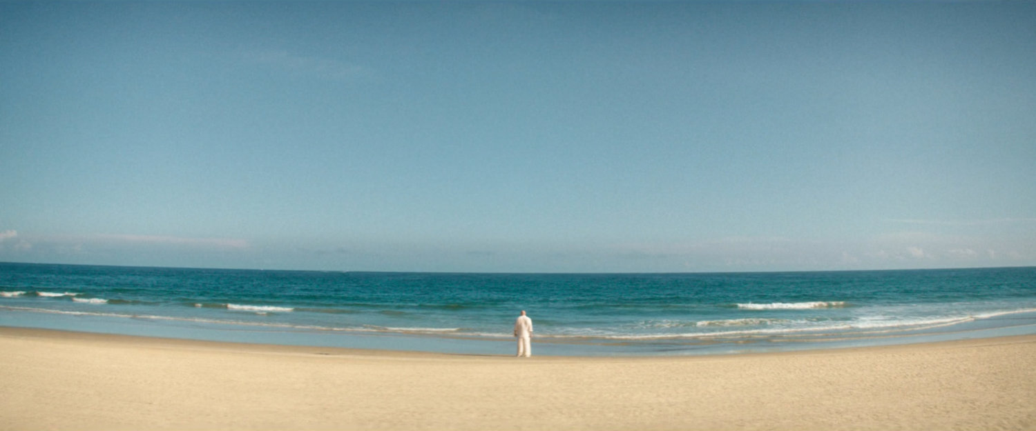 Wilson Fisk on a deserted beach.