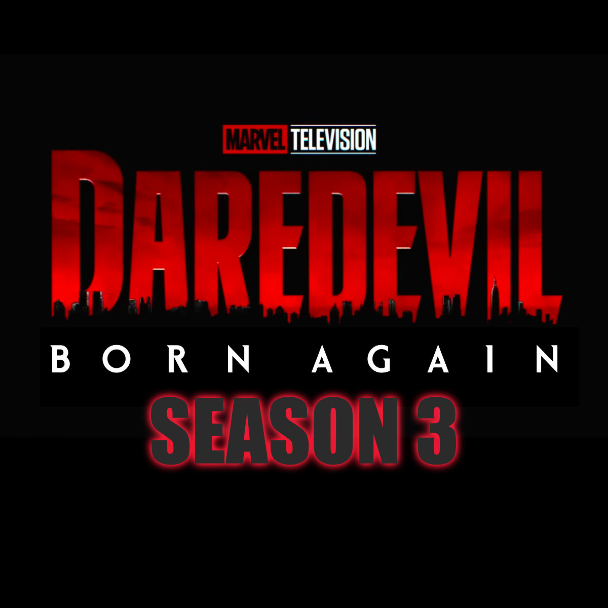 Marvel Television's Daredevil: Born Again Season Three logo