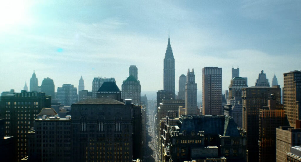 Establishing shot of New York, 1933.