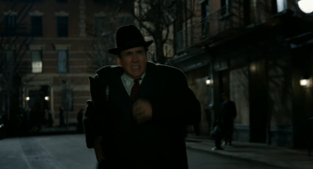 Ben chasing Addison along a dark street.