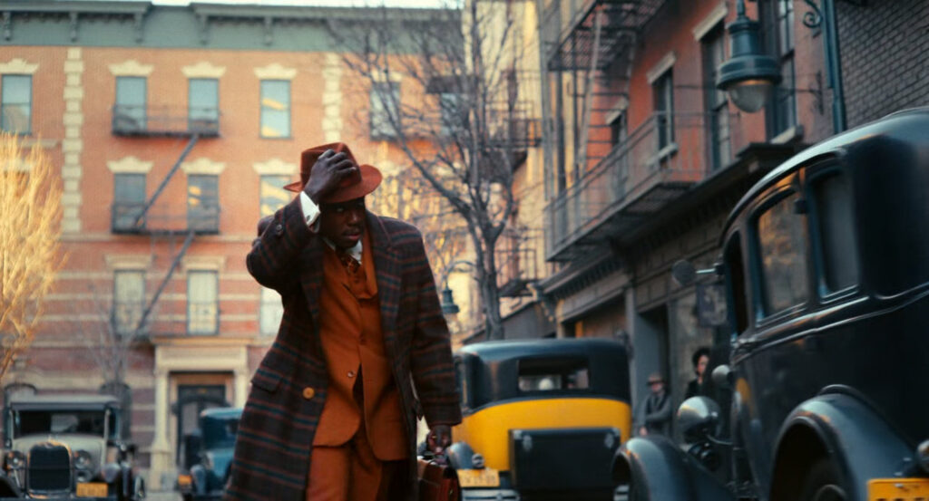 Robbie walking to Millie's Diner.