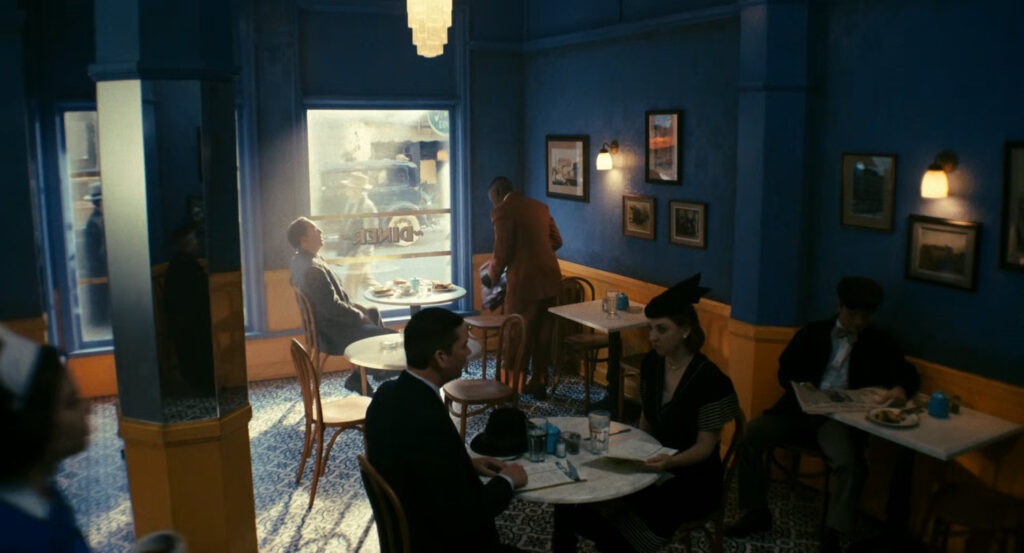 Ben and Robbie in Millie's Diner.