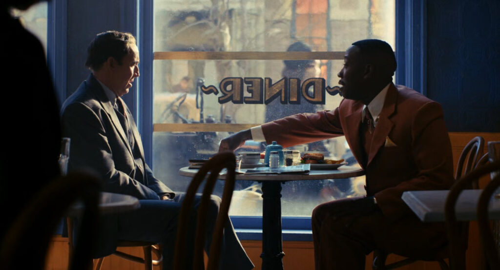 Ben and Robbie in Millie's Diner.