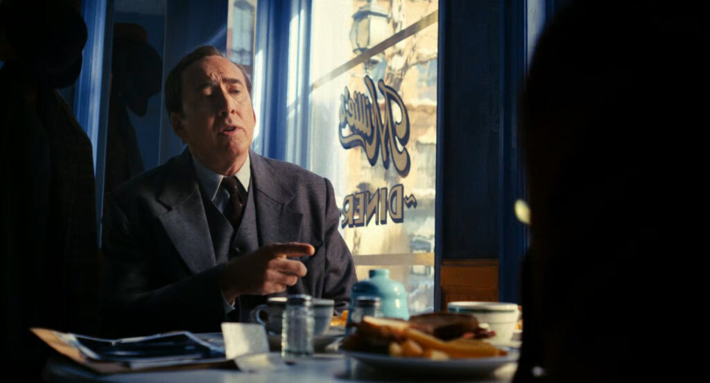 Ben and Robbie in Millie's Diner.