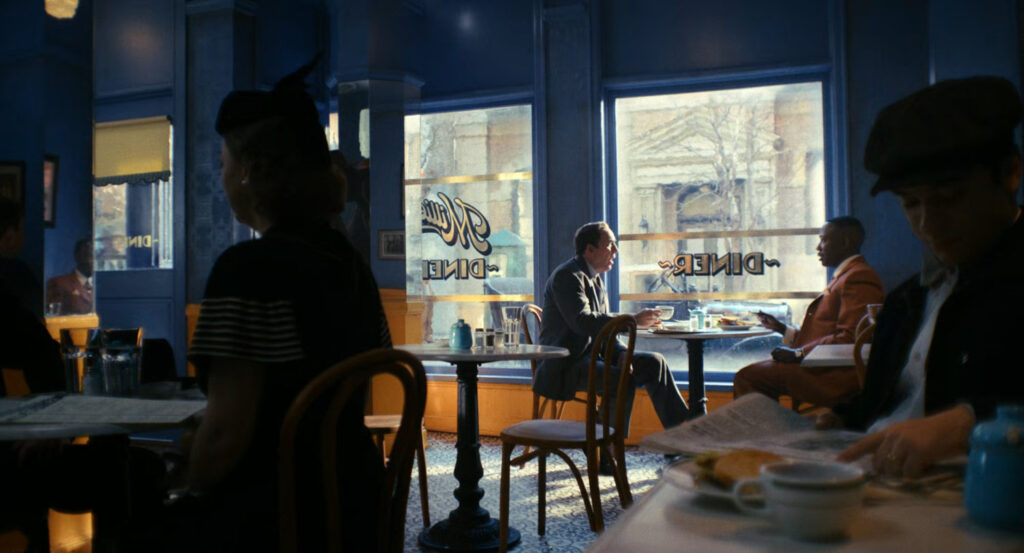 Ben and Robbie in Millie's Diner.