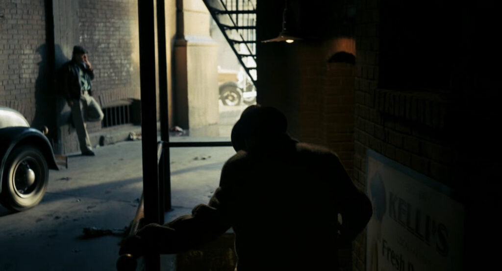 Ben at the alley entrance to a New York Bar.