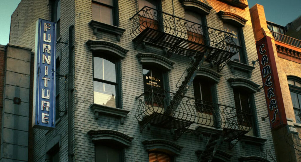 Exterior of Ben Reilly's office.