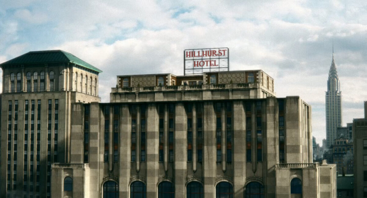 Exterior of the Hillhurst Hotel.