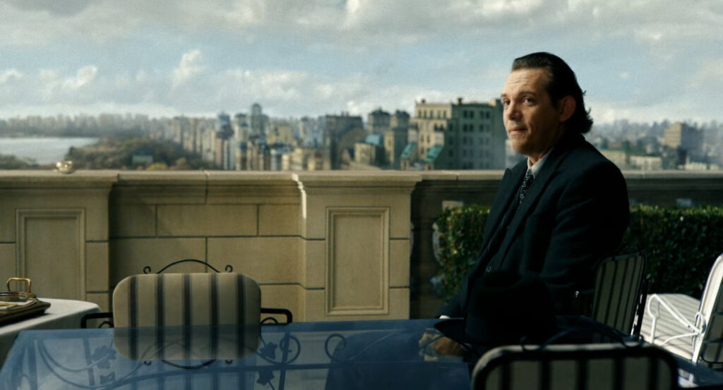 Winston on the balcony of the penthouse of the Hillhurst Hotel.