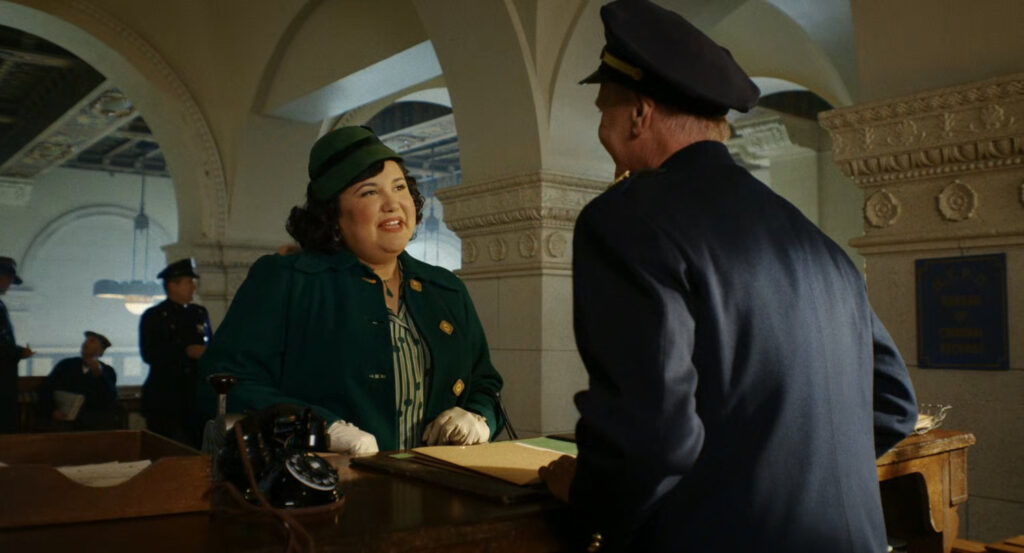 Janet and Hank in the Bureau of Criminal Records.