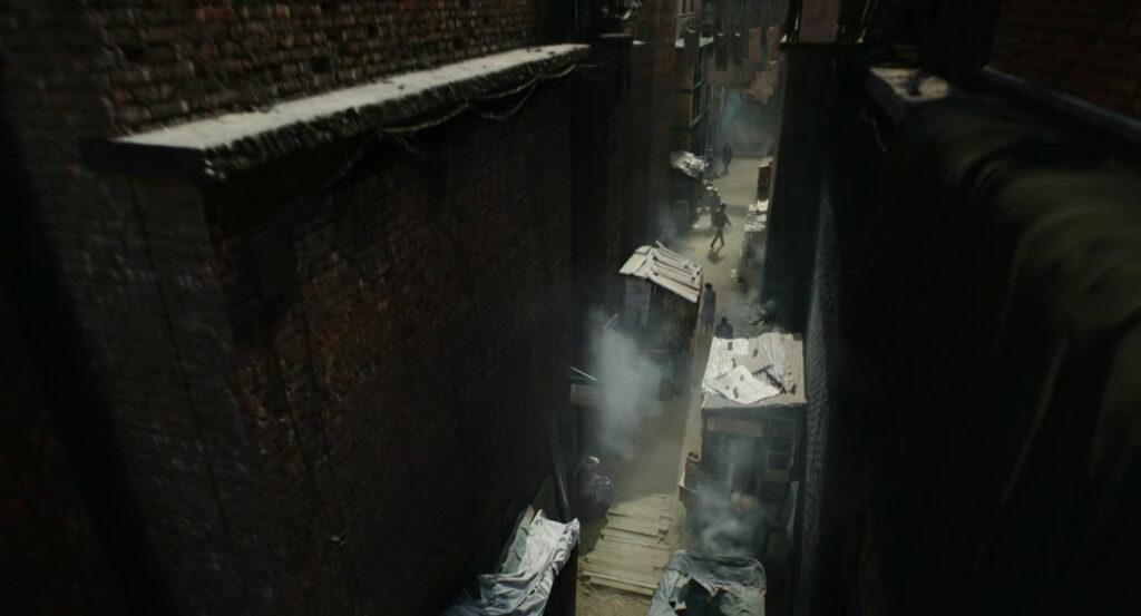 Aerial view above Hooverville.
