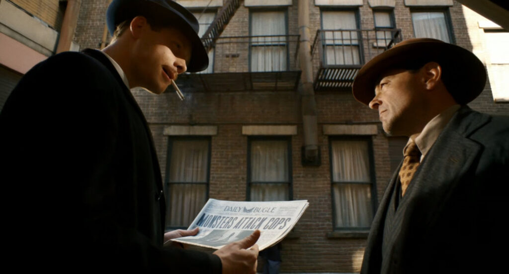 Two of Silvermane's men outside Ben Reilly's apartment building.