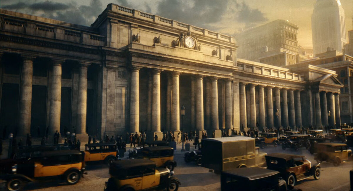 Exterior of Penn Station.
