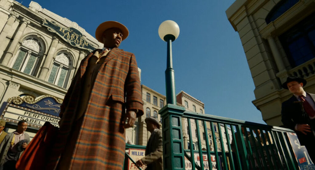 Robbie exiting a subway in Harlem.