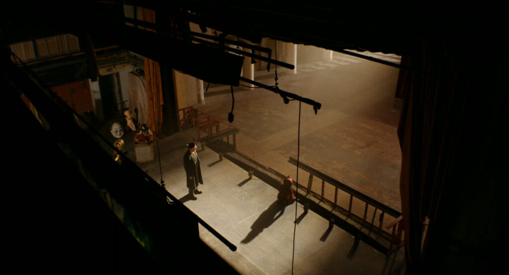 Ben and Cat inside an old theater.