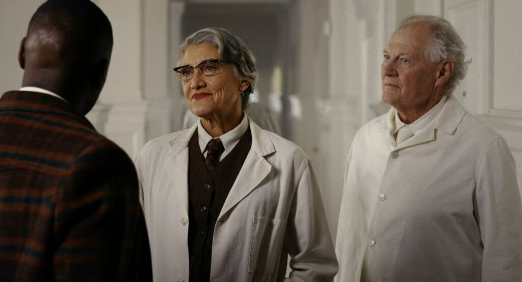 Robbie, Dr. Faber, and Ogden at the VA Hospital.