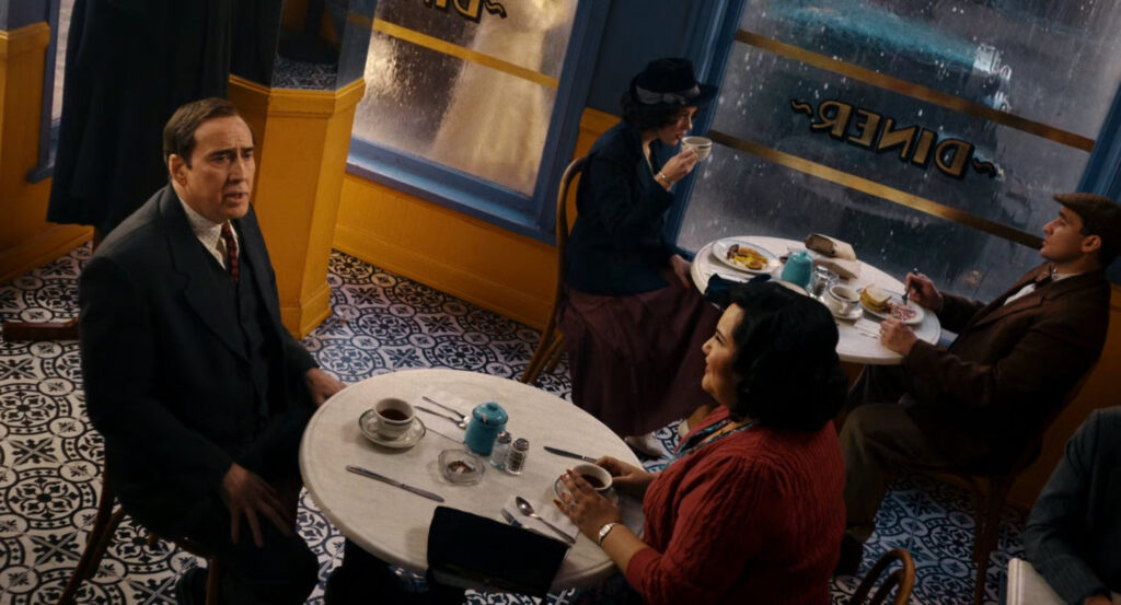 Ben and Janet in Millie's Diner.