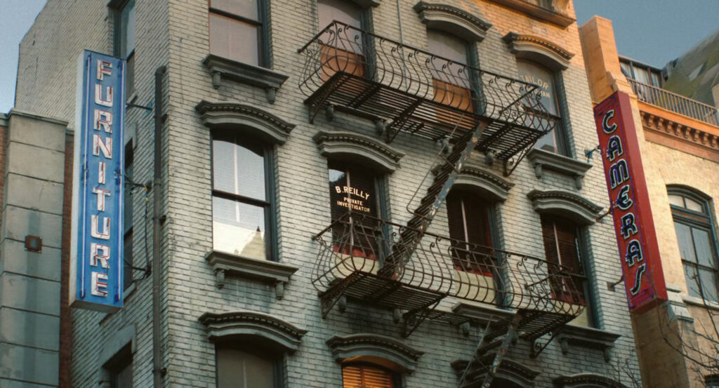 Exterior of Ben Reilly's office.