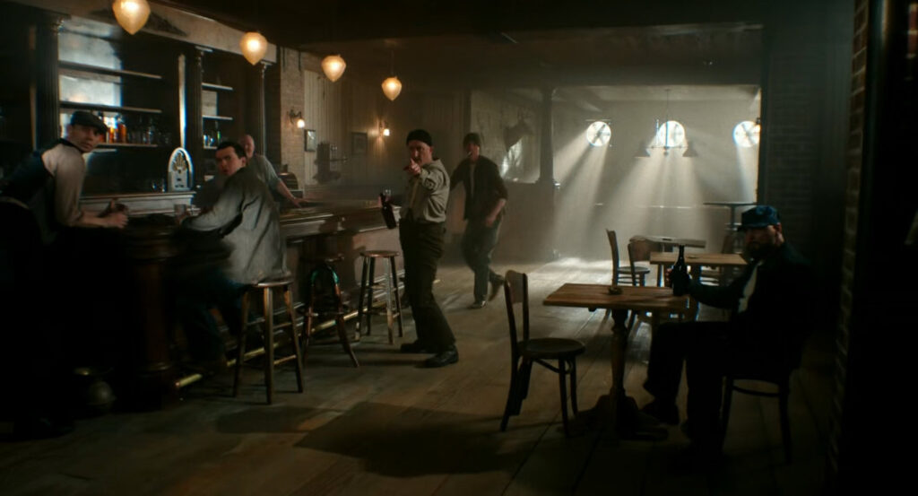 Hooligans in Eamon's bar.