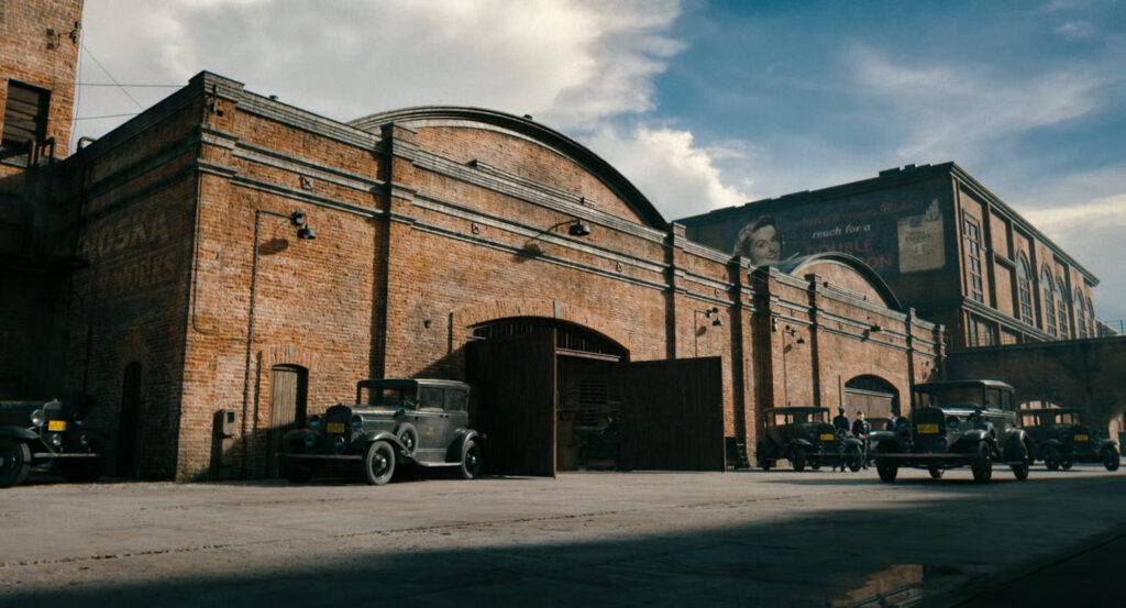 Exterior of a warehouse in Harlem.