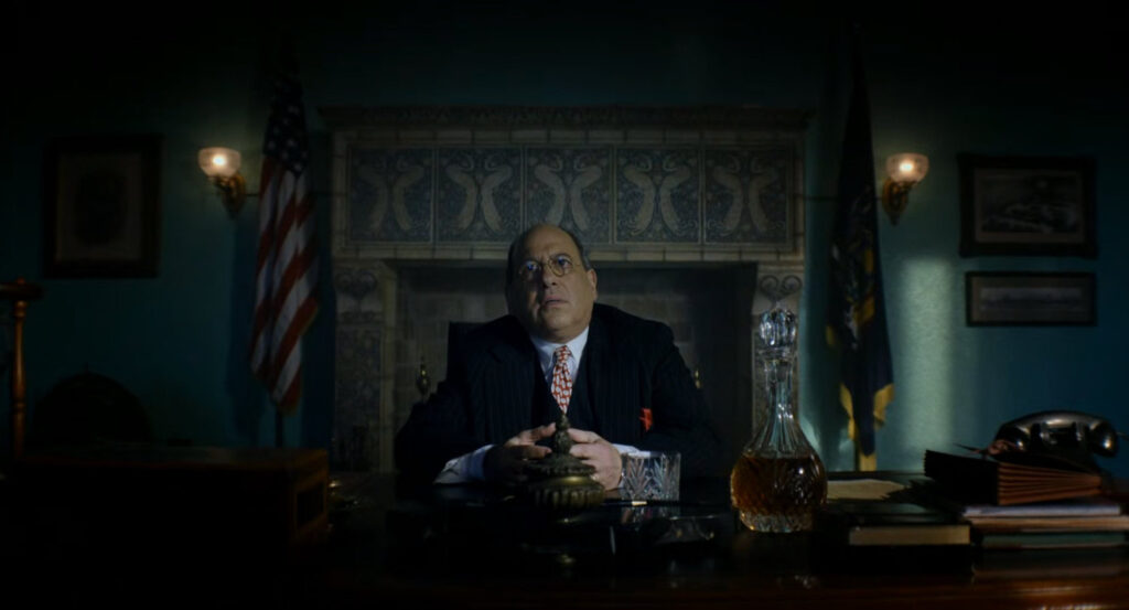 Mayor Morris in his office.
