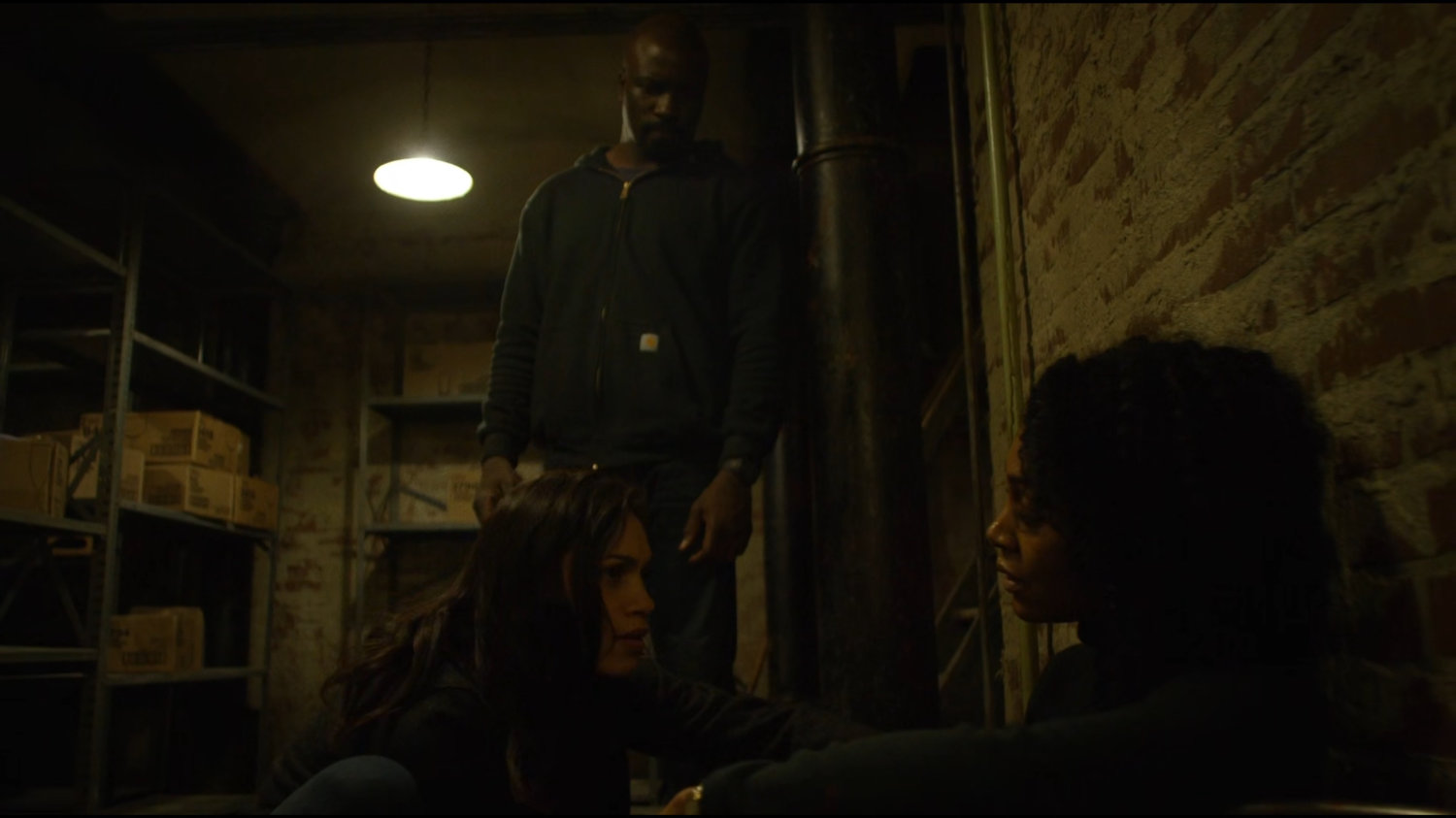 Luke an Misty in a secret room in the basement of Harlem's Paradise.