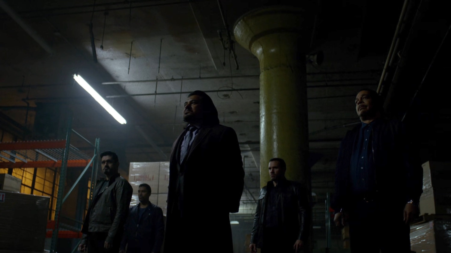 Colon and his men come for Diamondback inside his arms warehouse.