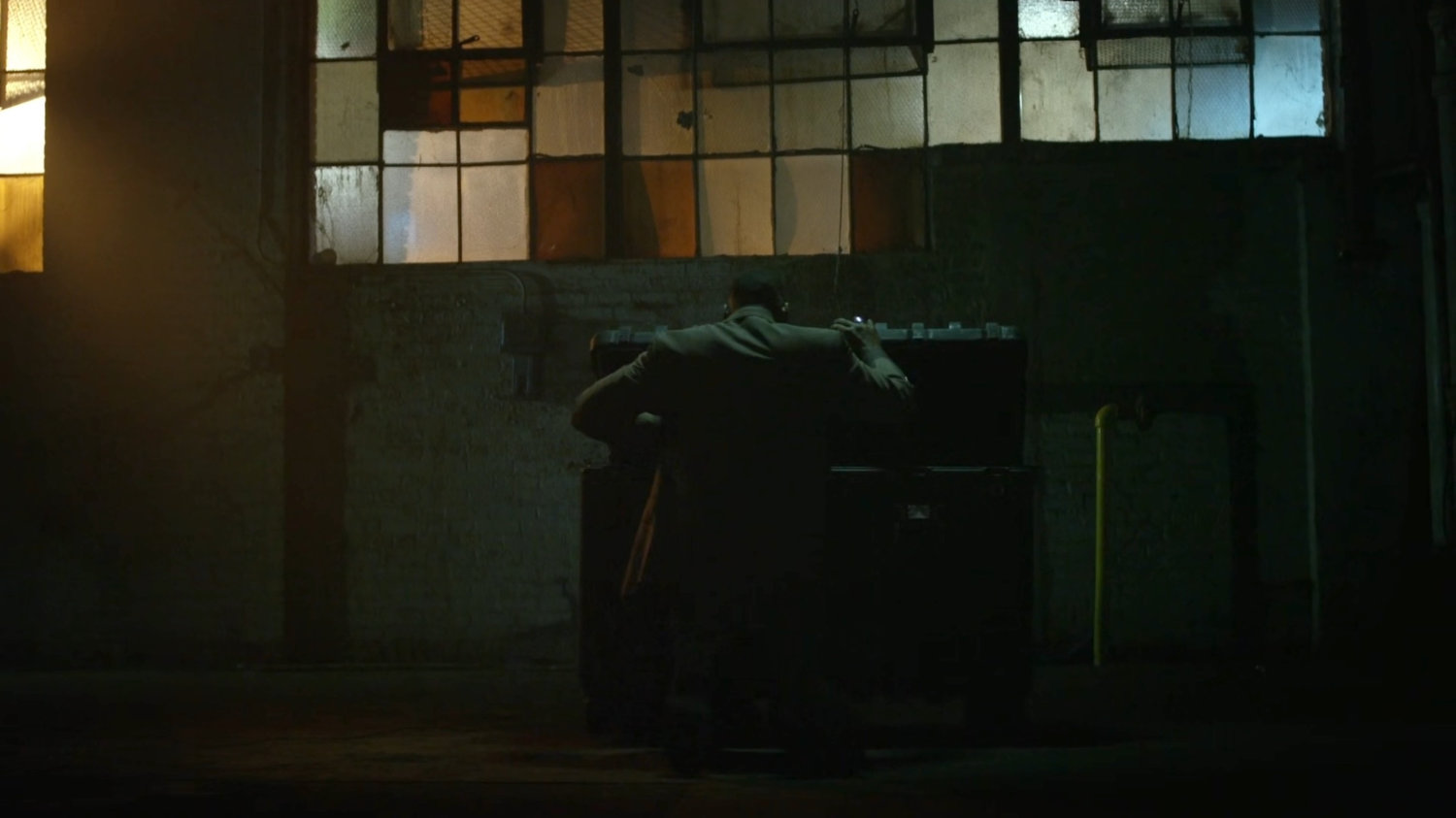 Diamondback inside his arms warehouse.