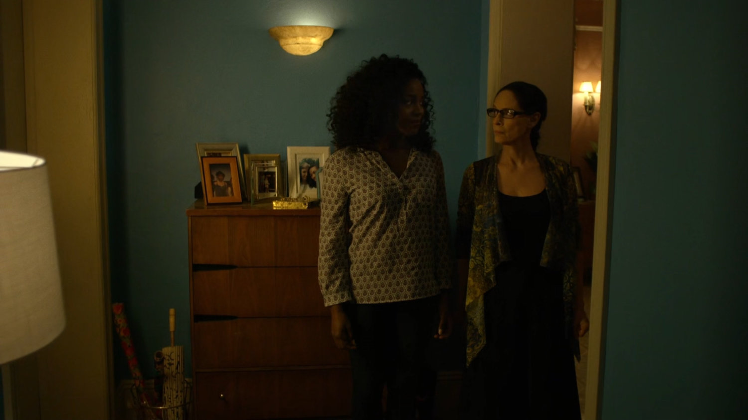 Candace and Soledad in Soledad's apartment.